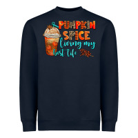 Navy pumpkin spice living my best life Heavyweight Sweatshirt - AdoDesignShop