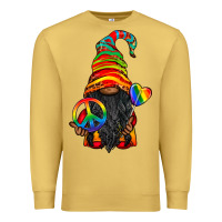 Antique Gold LGBTQ+ Pride Gnome With Candy Premium Sweatshirt - BundleAndBundleShop
