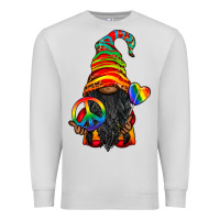 Dove Grey LGBTQ+ Pride Gnome With Candy Premium Sweatshirt - BundleAndBundleShop