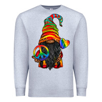 Heather Grey LGBTQ+ Pride Gnome With Candy Premium Sweatshirt - BundleAndBundleShop