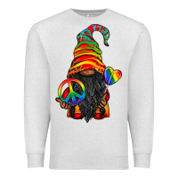 Oatmeal Heather LGBTQ+ Pride Gnome With Candy Premium Sweatshirt - BundleAndBundleShop