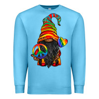 Ocean Blue LGBTQ+ Pride Gnome With Candy Premium Sweatshirt - BundleAndBundleShop