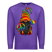 Purple LGBTQ+ Pride Gnome With Candy Premium Sweatshirt - BundleAndBundleShop