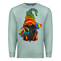 Seafoam LGBTQ+ Pride Gnome With Candy Premium Sweatshirt - BundleAndBundleShop