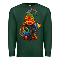 Sports Green LGBTQ+ Pride Gnome With Candy Premium Sweatshirt - BundleAndBundleShop