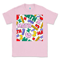 Bubblegum Pink math seamless pattern Classic Tee - BundleAndBundleShop
