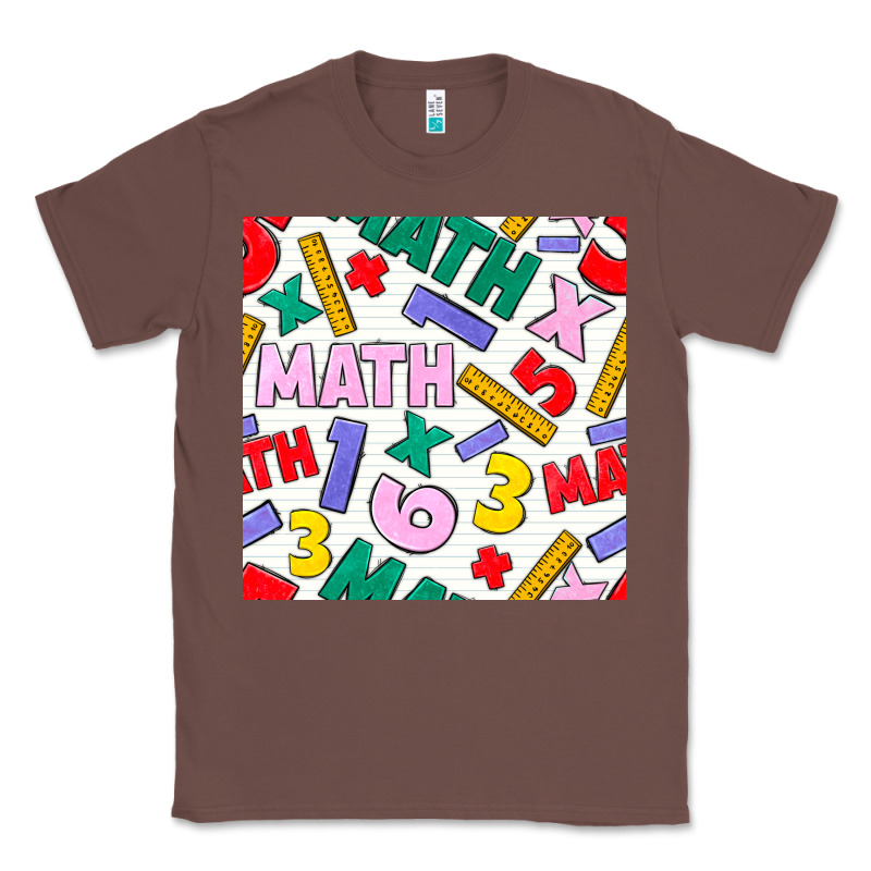 Math Seamless Pattern Classic Tee by BundleAndBundleShop | Teevron