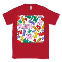 Red math seamless pattern Classic Tee - BundleAndBundleShop