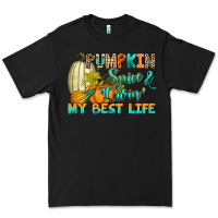 Black Pumpkin spice and livin' my best life Premium Tee - RanaPortraitStore