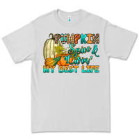 Dove Grey Pumpkin spice and livin' my best life Premium Tee - RanaPortraitStore