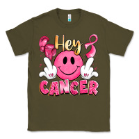 Army Green hey cancer with middle fingers Classic Tee - LillyAllenDesigns
