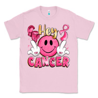 Bubblegum Pink hey cancer with middle fingers Classic Tee - LillyAllenDesigns