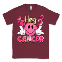 Burgundy hey cancer with middle fingers Classic Tee - LillyAllenDesigns