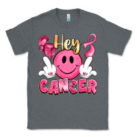 Charcoal Heather hey cancer with middle fingers Classic Tee - LillyAllenDesigns