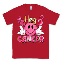 Red hey cancer with middle fingers Classic Tee - LillyAllenDesigns