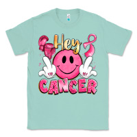 Seafoam hey cancer with middle fingers Classic Tee - LillyAllenDesigns