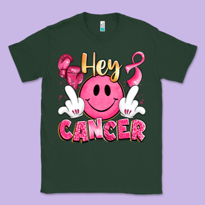 Hey Cancer With Middle Fingers Classic Tee Designed By Lillyallendesigns