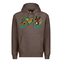 Coffee Peace Love Donkeys Premium Hoodie - Bettercallsaul