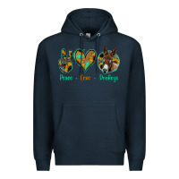 Navy Peace Love Donkeys Premium Hoodie - Bettercallsaul