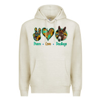 Oatmeal Heather Peace Love Donkeys Premium Hoodie - Bettercallsaul