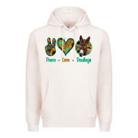 Pale Pink Peace Love Donkeys Premium Hoodie - Bettercallsaul