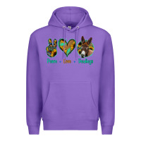 Purple Peace Love Donkeys Premium Hoodie - Bettercallsaul
