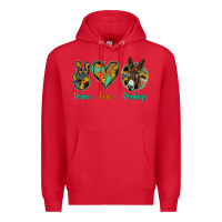 Red Peace Love Donkeys Premium Hoodie - Bettercallsaul