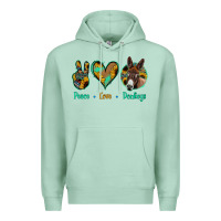 Seafoam Peace Love Donkeys Premium Hoodie - Bettercallsaul