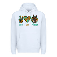 White Peace Love Donkeys Premium Hoodie - Bettercallsaul