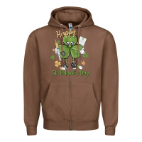 Chestnut happy st. patrick's day Zipper Hoodie - MaliasSmallBusiness