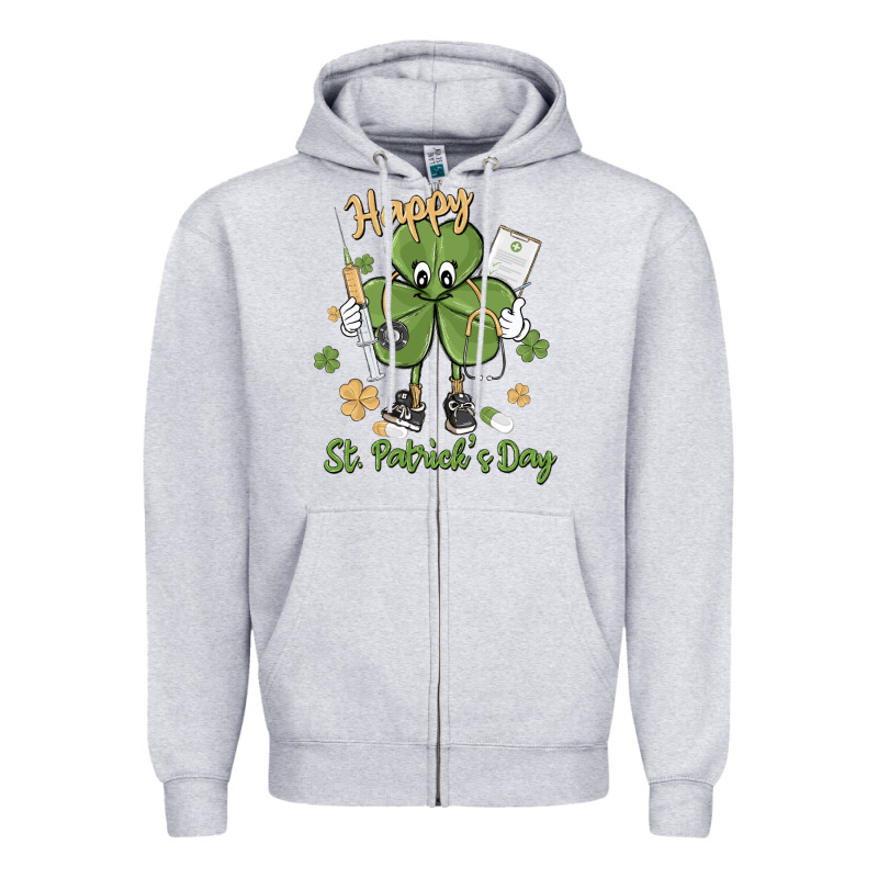 Happy St. Patrick's Day Zipper Hoodie by MaliasSmallBusiness | Teevron