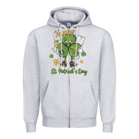 Heather Grey happy st. patrick's day Zipper Hoodie - MaliasSmallBusiness