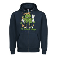 Navy happy st. patrick's day Zipper Hoodie - MaliasSmallBusiness