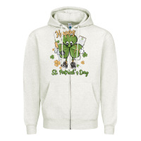 Oatmeal Heather happy st. patrick's day Zipper Hoodie - MaliasSmallBusiness