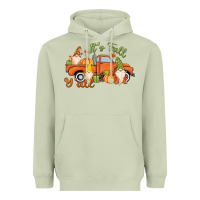 Matcha It's Fall Y'all Gnome Heavyweight Hoodie - MaliasSmallBusiness