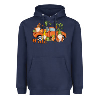 Navy It's Fall Y'all Gnome Heavyweight Hoodie - MaliasSmallBusiness