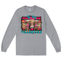 Heather Grey be my valentine with cow Long Sleeve Tee - AdoDesignShop