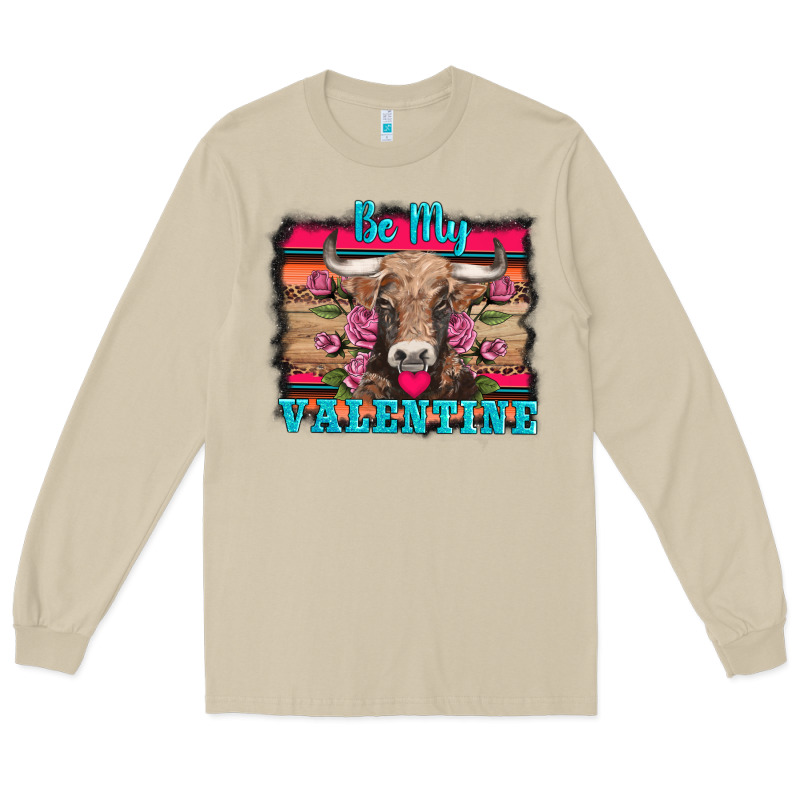 Be My Valentine With Cow Long Sleeve Tee by AdoDesignShop | Teevron