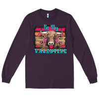 Plum be my valentine with cow Long Sleeve Tee - AdoDesignShop