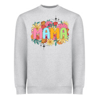 Heather Grey floral mama Heavyweight Sweatshirt - JahusDesignShop