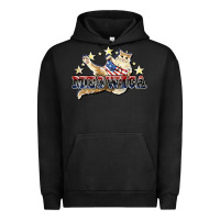 Pigment Black Meowica cat 4th of july Urban Hoodie - HowdyJamesFarm