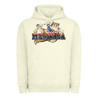 Pigment Pistachio Meowica cat 4th of july Urban Hoodie - HowdyJamesFarm