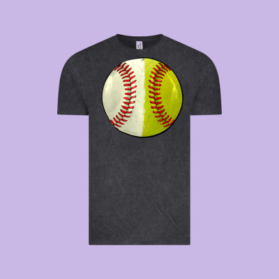 Half Baseball Softball Vintage Tee Designed By Jahusdesignshop