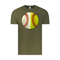 Vintage Olive half baseball softball Vintage Tee - JahusDesignShop