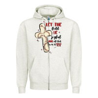 Oatmeal Heather baseball Zipper Hoodie - MaliasSmallBusiness