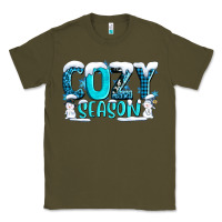Army Green cozy season with snowman ado Classic Tee - AdoDesignShop