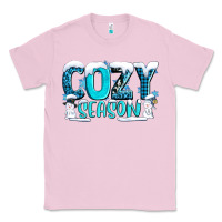 Bubblegum Pink cozy season with snowman ado Classic Tee - AdoDesignShop