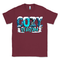 Burgundy cozy season with snowman ado Classic Tee - AdoDesignShop