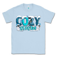 Dusty Blue cozy season with snowman ado Classic Tee - AdoDesignShop