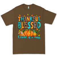 Cacao Thankful blessed and kind of a mess Premium Tee - RanaPortraitStore